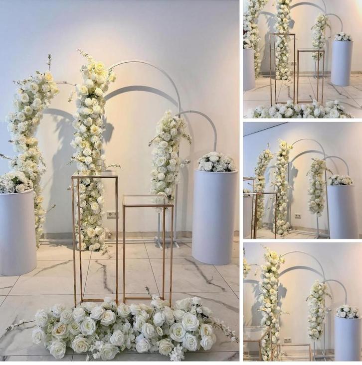 Backdrop bloemenbogen te huur., Hobby en Vrije tijd, Feestartikelen | Verhuur, Nieuw, Geboorte of Huwelijk, Ophalen of Verzenden