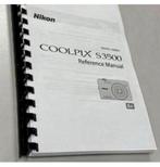 NIKON COOLPIX S3500 Camera uitgebreide handleiding - geprint, Ophalen of Verzenden, H, H, H