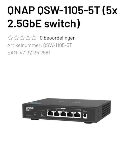 QNAP QSW 1106 5T netwerk switch, Computers en Software, Netwerk switches, Nieuw, Ophalen of Verzenden