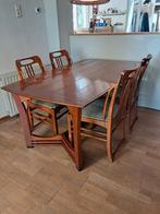 SCHUITEMA Art Nouveau eetkamerset 4 stoelen met tafel, Ophalen, Gebruikt, Jugendstil art nouveau, 4 tot 6 stoelen