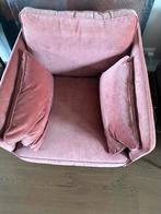 Polspotten fauteuil velvet pink, Huis en Inrichting, Ophalen, 75 tot 100 cm, Zo goed als nieuw, 75 tot 100 cm