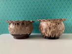 2 vintage bloempotten, Tuin en Terras, Bloempotten, Gebruikt, Rond, Binnen, Ophalen of Verzenden