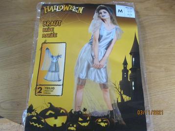 Halloween bruidsjurk: jurk,diadeem,sluier. :mt M beschikbaar voor biedingen