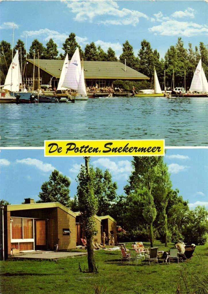 De Potten, Snekermeer - Offingawier - 2 afb - gelopen, Verzamelen, Ansichtkaarten | Nederland, Ongelopen, Noord-Brabant, Voor 1920