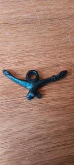 Romeinse fallus amulet. puntgaaf, bodemvondst, 6,5 cm lengte, Antiek en Kunst, Ophalen of Verzenden