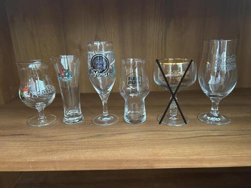 5 diverse bierglazen voor verzamelaar, Verzamelen, Biermerken, Zo goed als nieuw, Glas of Glazen, Overige merken, Ophalen of Verzenden