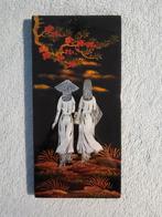 Aziatisch lakwerk schilderij met parelmoer, Ophalen