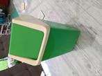 Vintage prullenbak met swing deksel, Ophalen of Verzenden, Gebruikt, Minder dan 50 cm