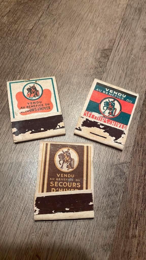 Lot Wintethulp lucifers uit WO II, Verzamelen, Militaria | Tweede Wereldoorlog, Overige soorten, Foto of Poster, Nederland, Ophalen of Verzenden