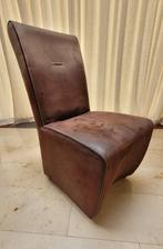 8 eetkamerstoelen, 4 goede staat, 4 minder goede staat, Ophalen, Gebruikt, Bruin, Leer