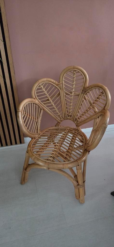 Rotan Vlinderstoel - Uniek Design, Huis en Inrichting, Stoelen, Gebruikt, Eén, Riet of Rotan, Bruin, Ophalen of Verzenden