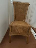 4 eetkamerstoelen Rotan, Huis en Inrichting, Ophalen, Gebruikt, Bruin, Vier