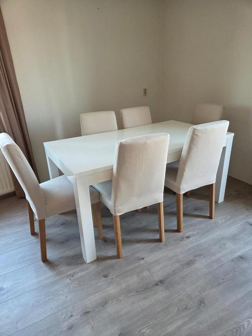 6 eettafel stoelen inclusief tafel, Huis en Inrichting, Complete eetkamers, Zo goed als nieuw, Ophalen