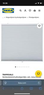 Plisségordijn Ikea Trippevals verduisterend wit 190 x 140, Ophalen, 100 tot 150 cm, Wit, Zo goed als nieuw