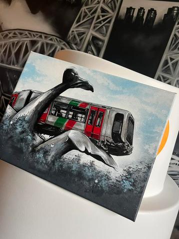 Walvisstaart RET metro ‘clifhanger 40x30cm beschikbaar voor biedingen