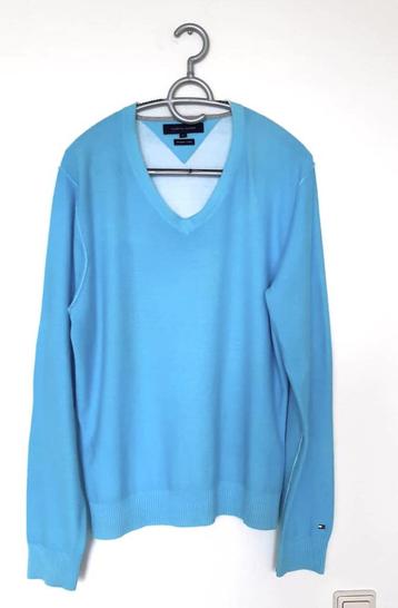 V-hals pullover in licht verwassen stijl Tommy Hilfiger beschikbaar voor biedingen