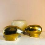 Vintage Midcentury messing varkens beeldjes, Verzenden, Koper