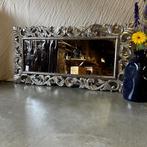 Barok Spiegel - houten lijst - zilver - 140 x 70cm-TTM Wonen, 100 tot 150 cm, Nieuw, Info@ttmwonen.nl, Rechthoekig