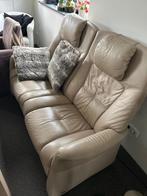 2 zits comfortabele verstelbare leren bank, Ophalen, Gebruikt, 150 tot 200 cm, Tweepersoons