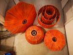 Set of 4 lamp shades - orange color / New, Huis en Inrichting, Lampen | Plafondlampen, Ophalen, Nieuw, Stof, Ethnic