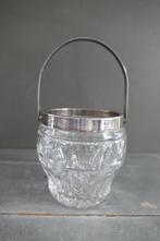 Vintage Val Saint Lambert ijsemmer kristal verzilverde rand, Verzenden