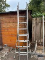 Aluminium Ladder - 2 Delen, Doe-het-zelf en Verbouw, Ladders en Trappen, Ophalen, Gebruikt, Ladder, Opvouwbaar of Inschuifbaar