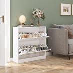 Schoenkast Wit - 80x80x23.5 - Nieuwstaat - 15 paar schoenen, Ophalen, Nieuw, Modern en minimalistisch design met een strakke witte afwerking