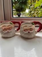 2 vintage kerst mokken bekers, Ophalen of Verzenden, Zo goed als nieuw