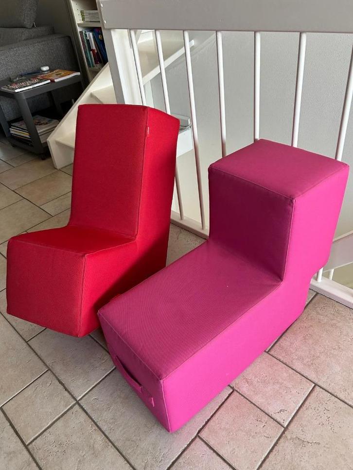 Twee zitelementen Lümmel, Huis en Inrichting, Stoelen, Gebruikt, Twee, Stof, Ophalen