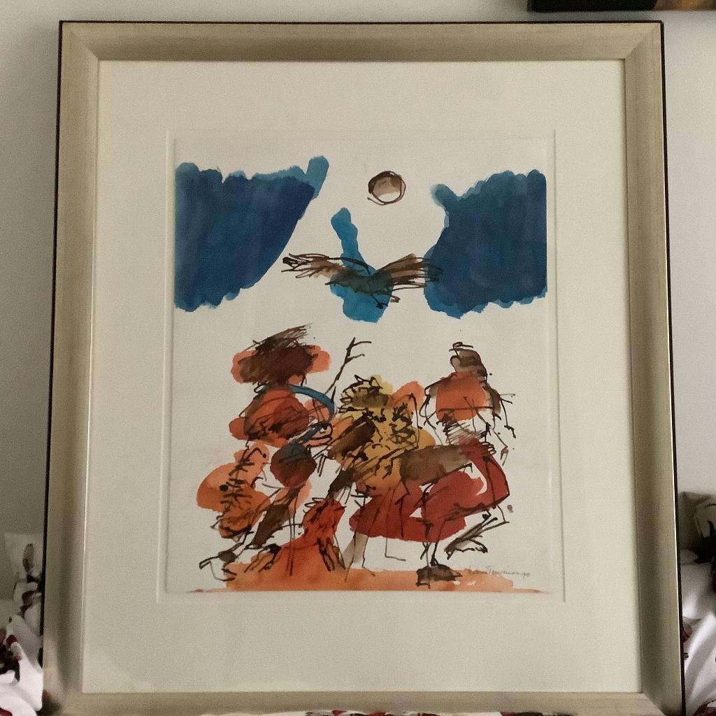 Mooie kleurrijke tekening van Robert Terwindt, Ophalen