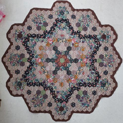 Handgemaakt Patchwork Kleed, Huis en Inrichting, Stoffering | Tapijten en Kleden, Zo goed als nieuw, 100 tot 150 cm, 100 tot 150 cm