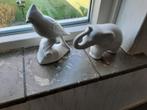 Mooie wit porseleinen dieren beeldjes, Tuin en Terras, Tuinbeelden, Ophalen, Gebruikt, Kunststof