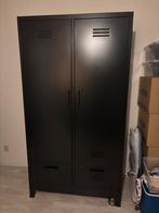 Zwarte metale kledingkast locker model met lades leen bakker, Huis en Inrichting, Kasten | Kledingkasten, 100 tot 150 cm, Ophalen of Verzenden