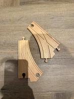 ZGAN 2x Brio houten trein spoor wissel set 33346 rails duo, Ophalen of Verzenden, Zo goed als nieuw