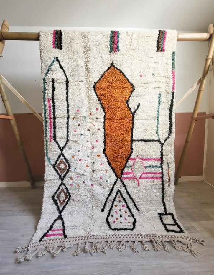 Berber vloerkleed Azilal Marokkaans tapijt puur wol 250x150, Huis en Inrichting, Stoffering | Tapijten en Kleden, Nieuw, 150 tot 200 cm