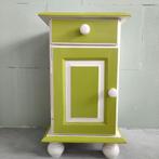 Brocant jaren 60 repainted nachtkastjes halkast plantentafel, Ophalen, Gebruikt, Minder dan 45 cm, Nb