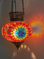 Oosterse kleurrijke lamp, Huis en Inrichting, Lampen | Kroonluchters, Ophalen, Zo goed als nieuw, Glas