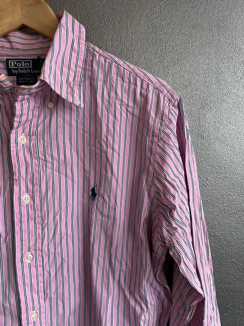 Ralph Lauren custom fit blouse, Kleding | Heren, Overhemden, Zo goed als nieuw, Halswijdte 41/42 (L), Roze, Ophalen of Verzenden