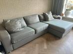 Bank met lounge grijze stof Goossens Richmond Eric Kuster, Ophalen, Zo goed als nieuw, Stof
