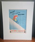 KIA-ORA originele reclame poster 1957 in passe-partout, Ophalen of Verzenden