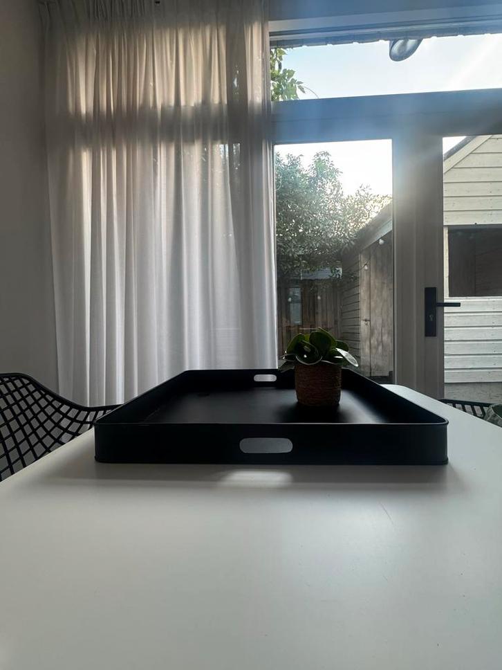 LOFT42 Metalen Dienblad 60x60 - Zwart XL, Huis en Inrichting, Woonaccessoires | Dienbladen, Gebruikt, Metaal, Vierkant, Ophalen