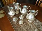 VERZILVERDE KANNEN-KOFFIEKANNEN, Antiek en Kunst, Antiek | Goud en Zilver, Ophalen of Verzenden, Zilver