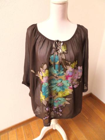 P16 DIDI apart blouse shirt bruin groen maat 48/50 beschikbaar voor biedingen