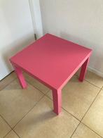 Roze Lack tafeltje - zo goed als nieuw!, Huis en Inrichting, Kunststof, Vierkant, Tot twee personen, Zo goed als nieuw