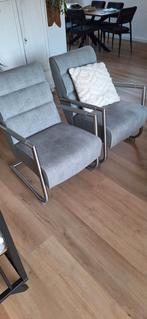 Te koop 2 grijs/groene fauteuils Xooon, Ophalen, Gebruikt, Stof