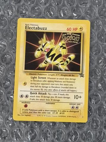 Electabuzz 2 WOTC Black Star Promo Pokemon Kaart! beschikbaar voor biedingen