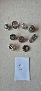Knopen sluiting zilverkleurig, Ophalen of Verzenden, Gebruikt, Knoop of Knopen