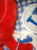 Rode krab knuffel De Car 2.  33 cm x 25 cm groot, Ophalen of Verzenden