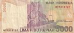 Indonesië 5000 rupiah 2001-2008, Verzenden, Zuidoost-Azië, Los biljet