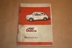 Fiat 600D - Handleiding - 1965, Ophalen of Verzenden